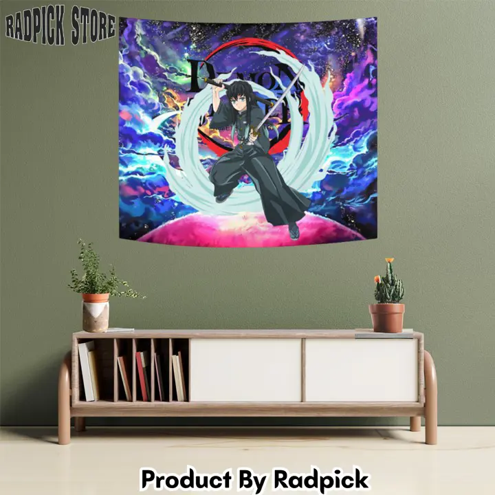 Muichiro tokito tapestry custom galaxy anime wall decor  rp5939841